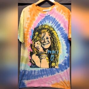 Daydreamer Janis Joplin 'Woodstock' Tie-Dye Graphic T-shirt Dress